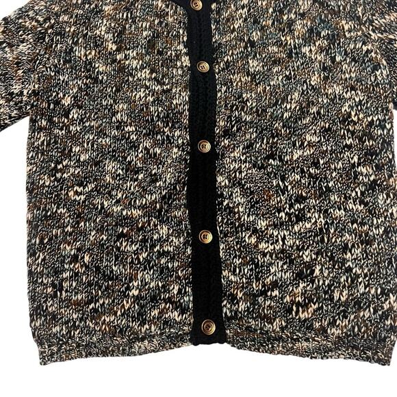 100% Wool | Women’s Large | Button Up  Multicolor Warm Cardigan |  Falke - Picture 5 of 9